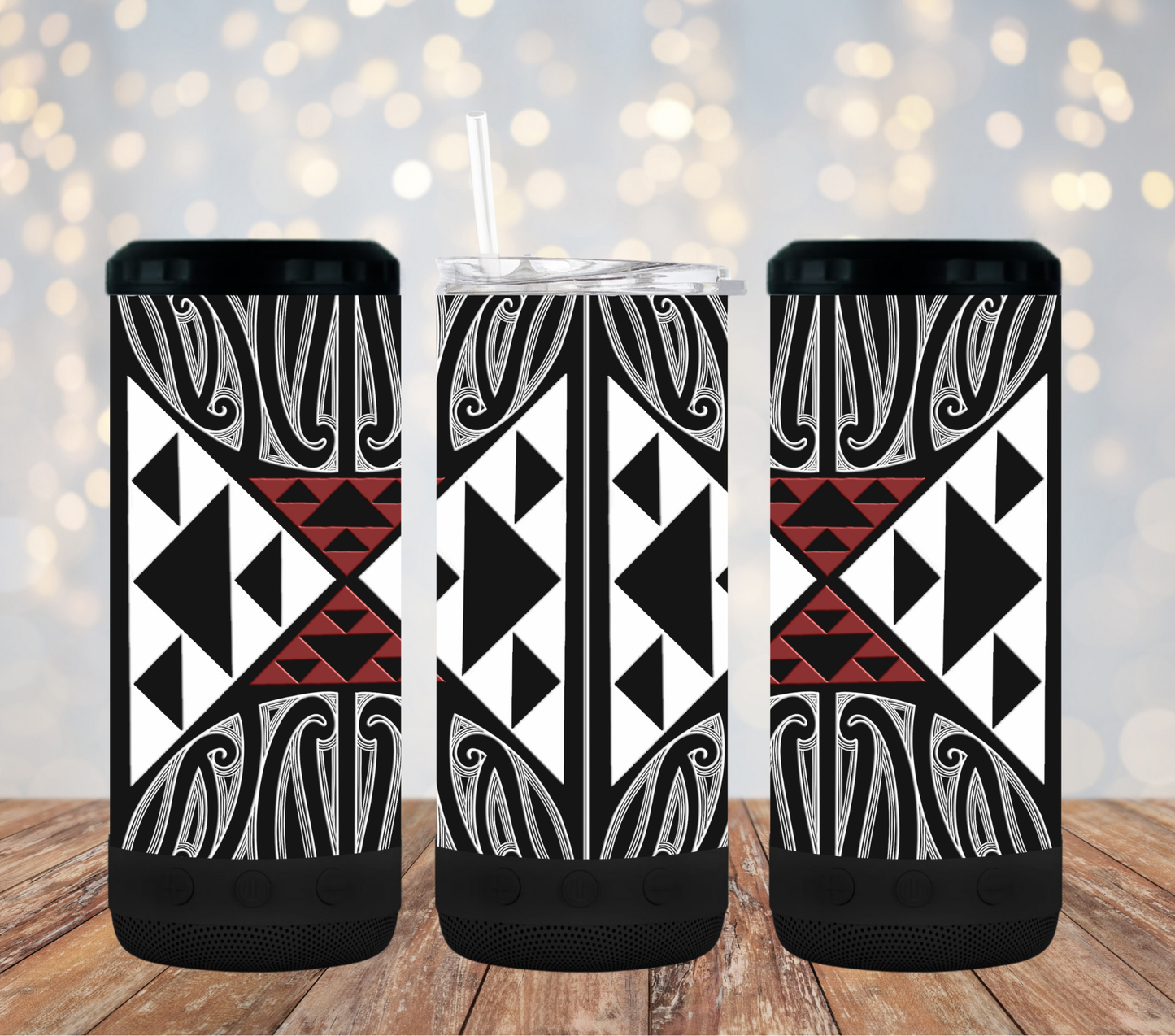 Mana Māori Black - 16oz 4in1 Bluetooth Tumbler