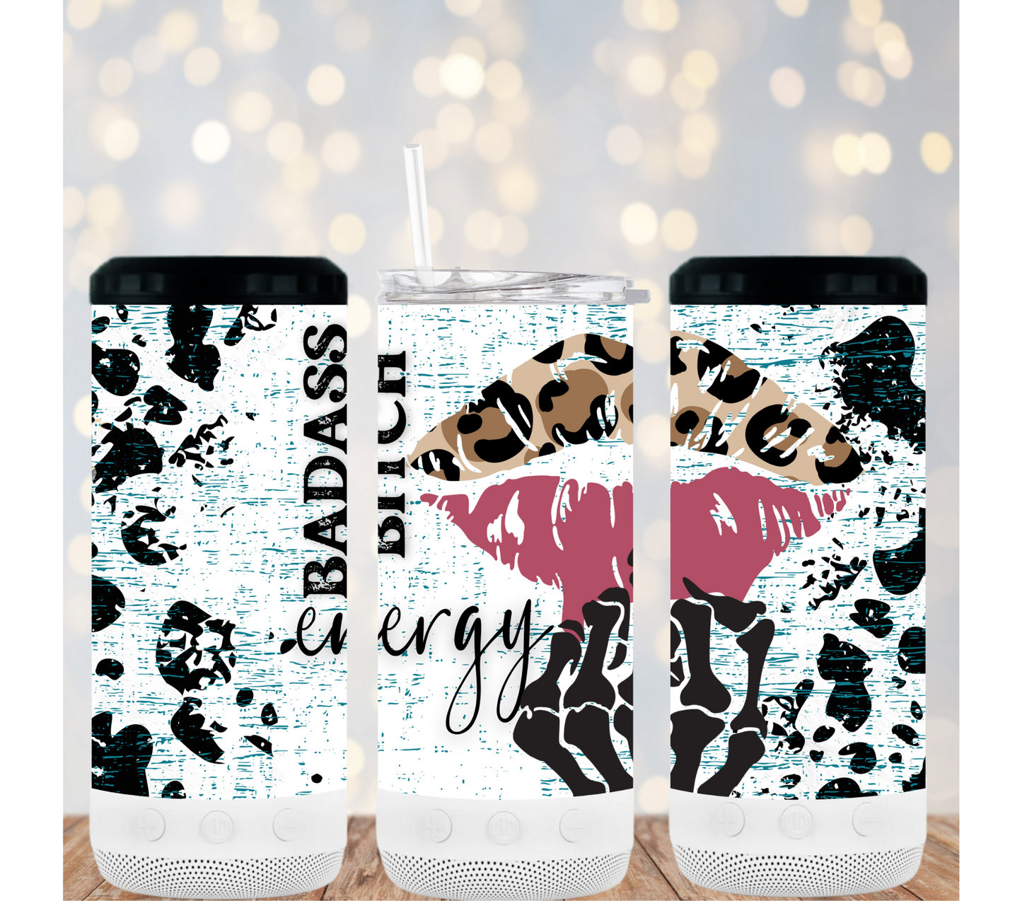 Badass B#tch Energy- 16oz 4in1 Bluetooth Tumbler