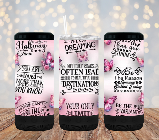 Pink Affirmation - 16oz 4in1 Bluetooth Tumbler