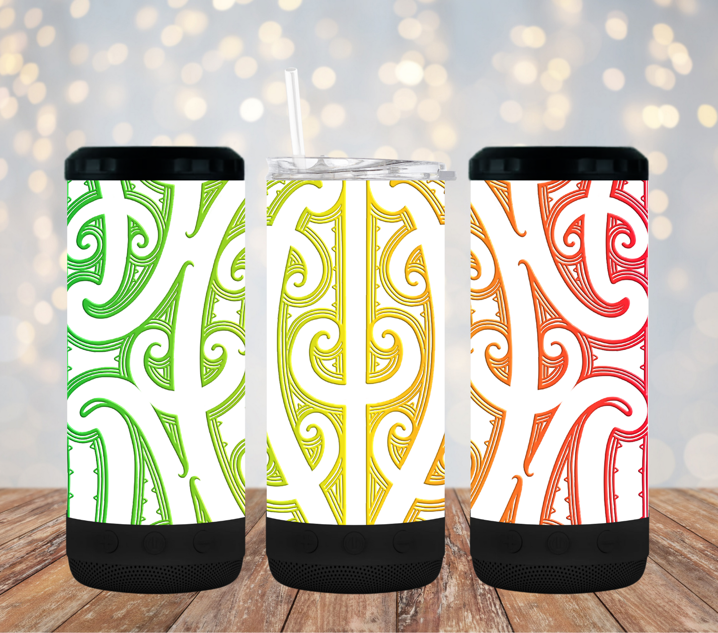 Rasta Māori White - 16oz 4in1 Bluetooth Tumbler