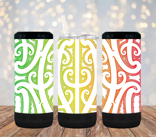 Rasta Māori White - 16oz 4in1 Bluetooth Tumbler