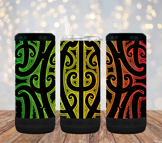 Rasta Māori Black - 16oz 4in1 Bluetooth Tumbler