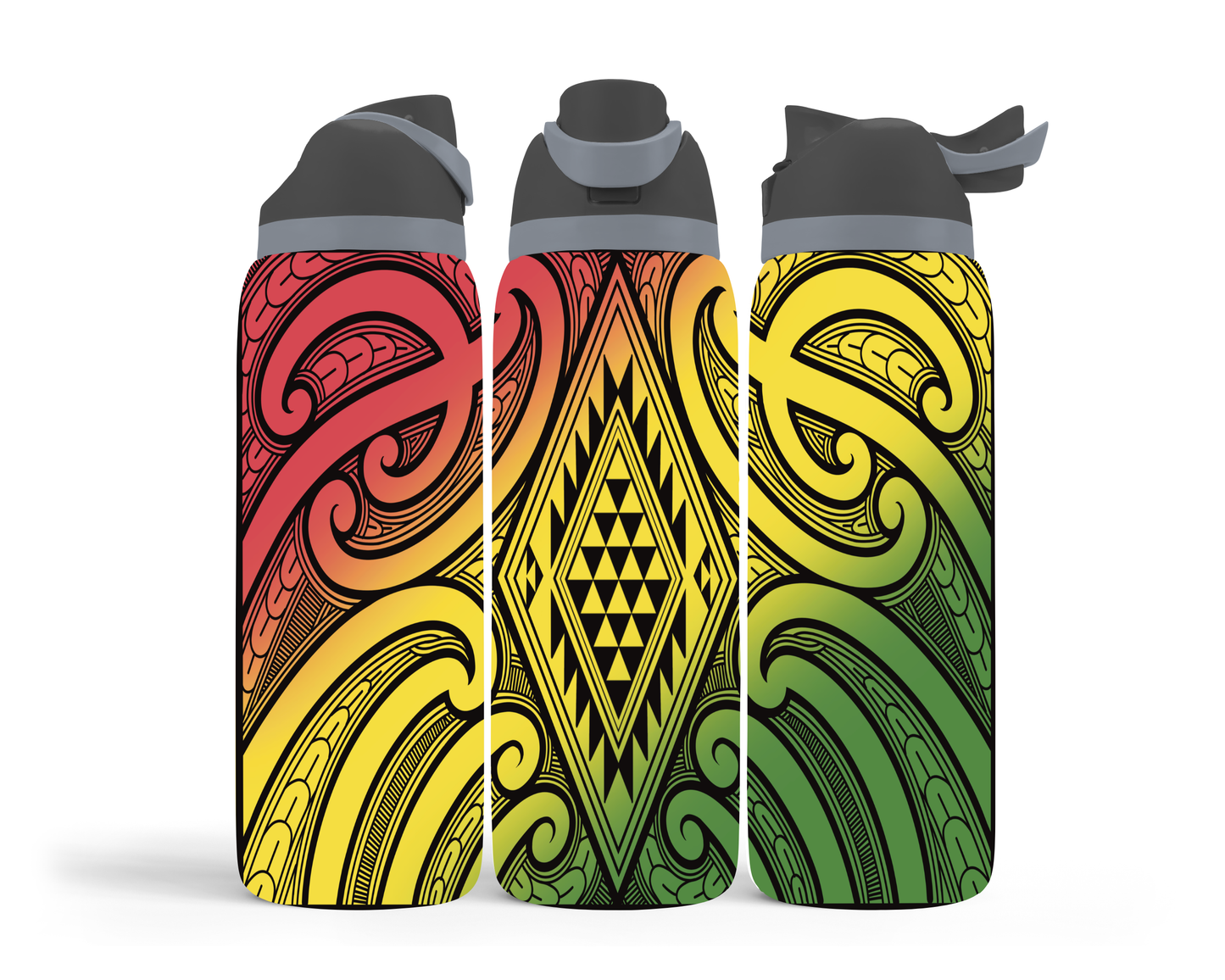 Wairua Rasta Black - 24oz Sports Bottle