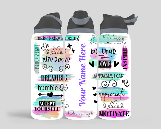 Custom Name Affirmation - 24oz Sports Bottle