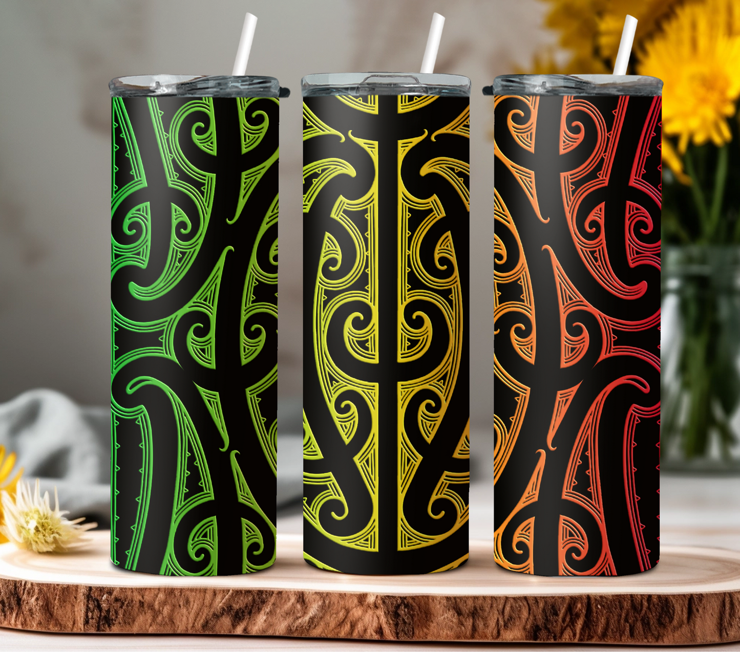 Rasta Māori Black - 20oz Tumbler
